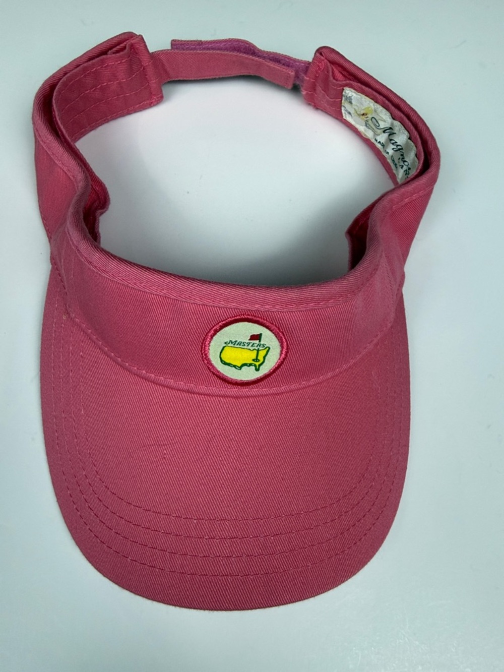 Masters Magnolia Lane Coral Pink Adult Golf Visor with Patch, One Size